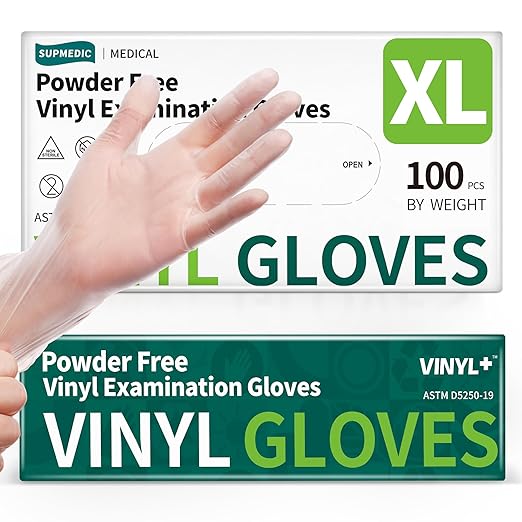 Vinyl Disposable Exam Gloves by Supmedic