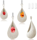 Hanging Fruit Large Basket Set of 3, Boho Wall Hanging Storage Basket by MKOSHUN