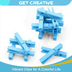 100 Pack Clothes Pins Wooden, 2.9 Inch Colored Clothespins Wood, Close Pins - Image 5