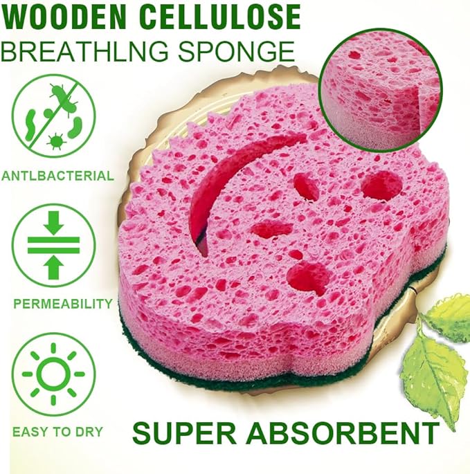 SmilePowo 12 Pack Scrub Sponge, Bulk Sponges, Dual-Sided Multi-Functional - Image 6