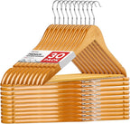 Wooden Hangers 30 Pack, Heavy Duty Wood Hangers by Zenowick