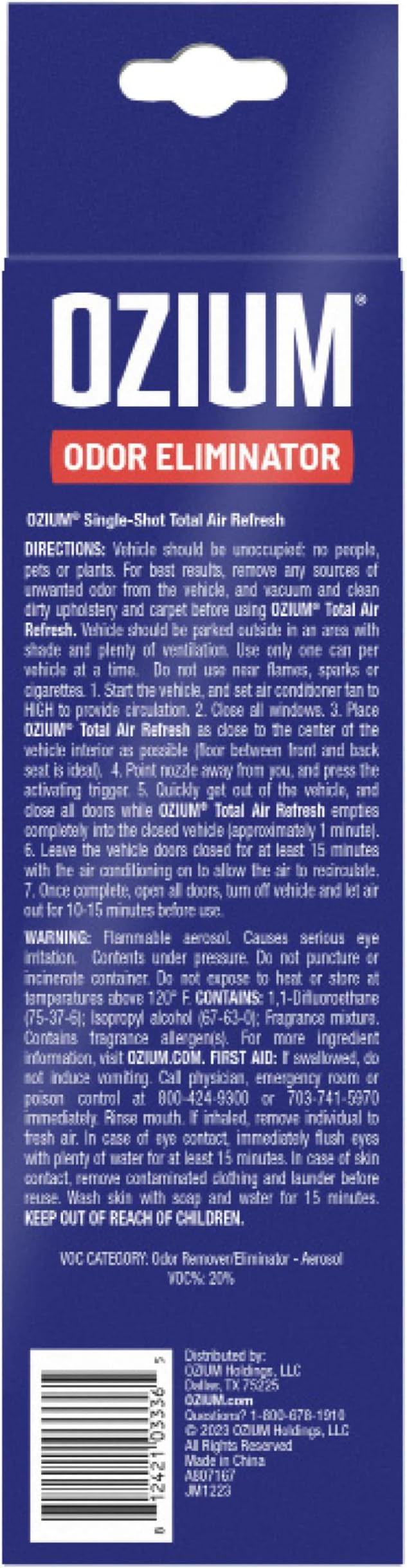 OZIUM® Air Freshener Odor Eliminator, 2oz Single Shot Total Air Refresh & Car - Image 9