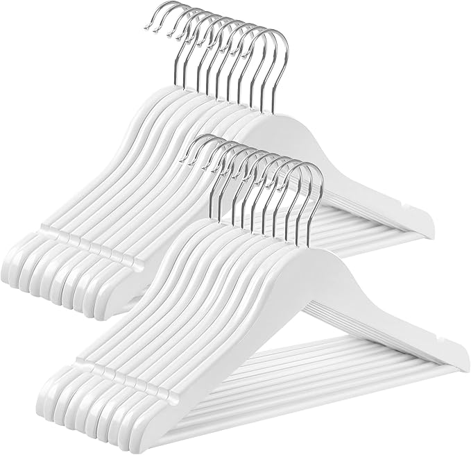 SONGMICS Kids Wooden Hangers 20 Pack, Solid Wood Baby Hangers, Children's Coat by SONGMICSbySONGMICSHOME