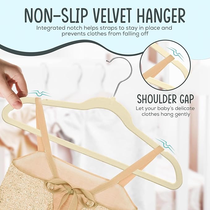 25 Premium Kids Velvet Hangers - Image 6