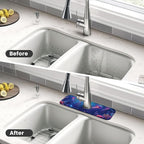 Faucet Draining Mat For Kitchen Sink, Ocean Jellyfish Corals Diatom Mud - Image 3