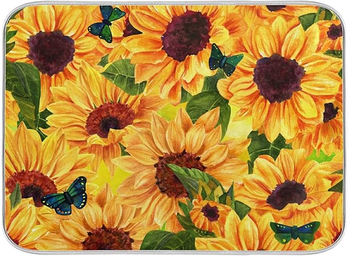 Super Absorbent Dish Drying Mat, Microfiber Fast-Drying Dish Mat, Kitchen Dish by senya