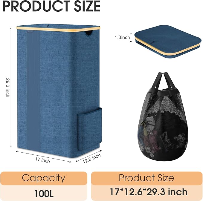 Laundry Basket Clothes Hamper - Image 2