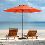 JEAREY 7.5FT Patio Umbrella Market Table Umbrella with 6 Sturdy Ribs, Push Button Tilt/Crank Outdoor Umbrella for Garden, Deck, Backyard, Pool and Beach,Orange - Image 6