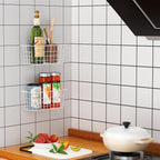 MaraFansie Hanging Kitchen Baskets Wire Storage Basket Adhesive and Screws - Image 3