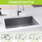 Sink Splash Guard Faucet Mat Petunias Flowers and Butterflies Absorbent Fast - Image 5