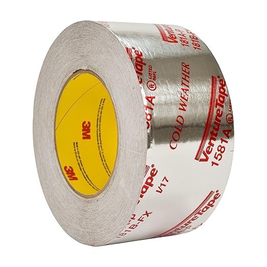 3M Venture Tape UL181A-P Aluminum Foil Tape 1581A, Rigid and Flexible Duct by 3MIndustrial