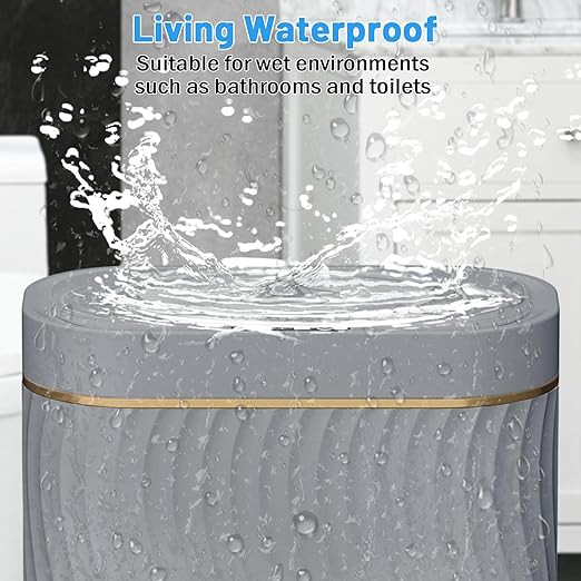 Bathroom Small Trash Can with Automatic Touchless Lid, 2.6 Gallon Smart Garbage - Image 4