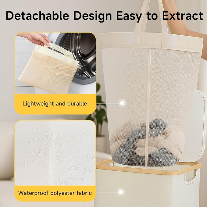 100L Extra Large Foldable Laundry Hamper - Image 5