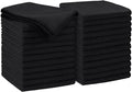 AIDEA Microfiber Cleaning Cloth Black 24PK, Microfiber Towels by AIDEAHOME