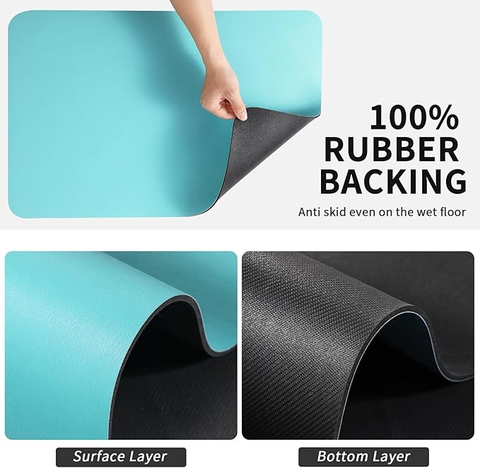 Dish Drying Mat for Kitchen Counter, Heat Resistant Drainer Mats - Image 5