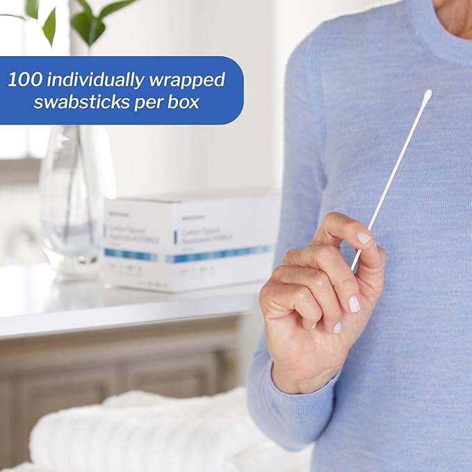 McKesson Cotton Tipped Applicator, 6 in Long Sterile Medical Swabs, - Image 3