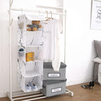 5 Shelves Hanging Closet Organizer, 2 Pack Hanging Storage - Image 2