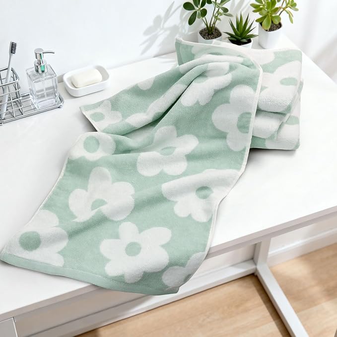 Jacquotha Floral Hand Towels Decorative Towel Set of 4, Bathroom & Kitchen & - Image 3