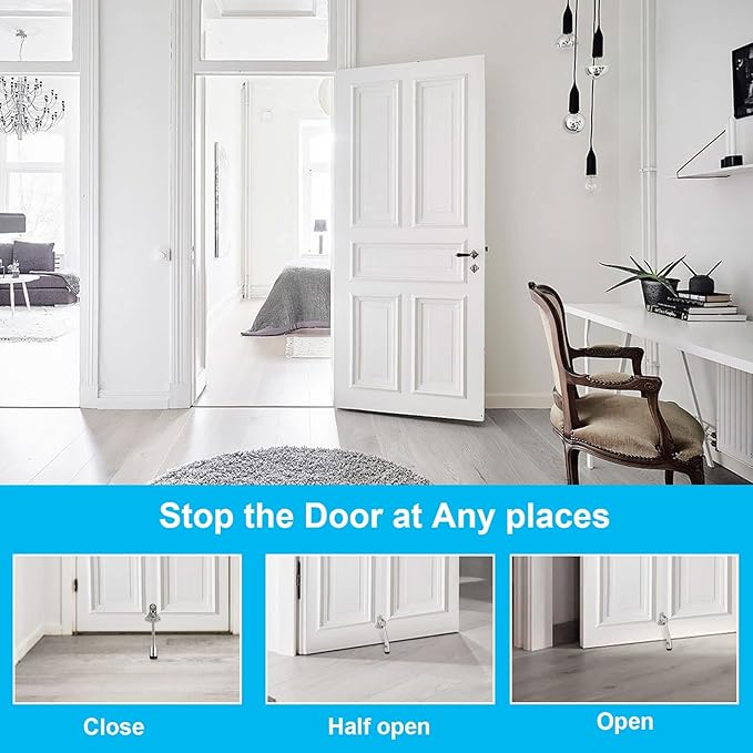 6 Pack Kickdown Door Stop, Commercial Heavy Duty Door Stop, Door Stoppers - Image 4