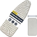 Ironing Board Cover and Pad 18"x49" Extra Thick Natural Cotton, Scorch and by UniSimp