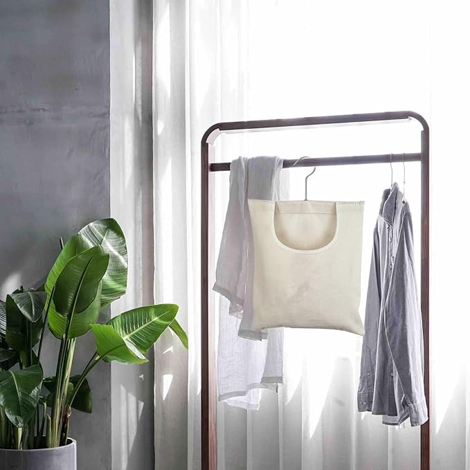 Ragyzity Canvas Clothespin Bag, Zipper Closure, Portable Clothes Pin Hanging Bag - Image 7