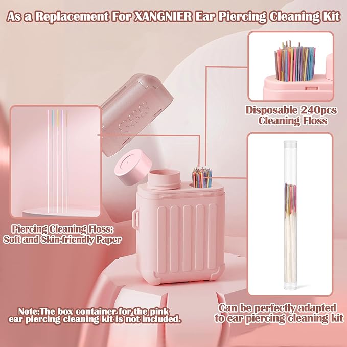 XANGNIER Ear Piercing Cleaner, 5 Colors Earring Hole Cleaner Floss - Image 4