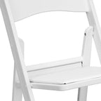Flash Furniture Hercules™ Series Folding Chair - White Resin - 1000LB Weight Capacity Comfortable Event Chair - Light Weight Folding Chair - Image 17