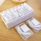 7 Case Cable Storage Box with Cable Straps and Label Stickers, Travel Cord - Image 3