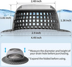 Shower Drain Hair Catcher, Bathtub Drain Cover Foldable Silicone Shower & Tub - Image 6