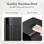 TrashAid Small Bathroom Trash Can, 2.1 Gallon Black Bathroom Garbage Can - Image 5