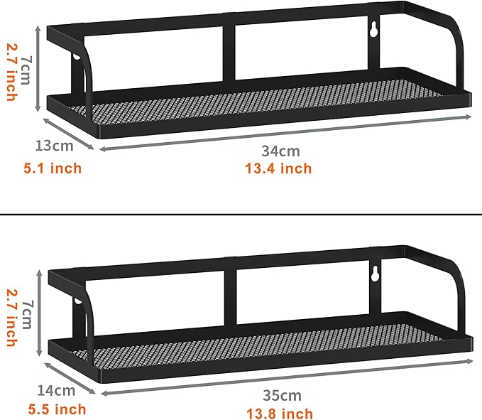 PUSDON Hanging Storage Baskets Organizer Wall Mount, Metal Wire Storage Bin Rack - Image 3