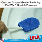 LOLA Bath & Toilet Bowl Scrubber Brush w/Comfort Handle & Hang Hole. Non-Scratch - Image 3