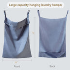 100% Linen Hanging Laundry Hamper Bag 20x27 Inch, Over the Door - Image 3