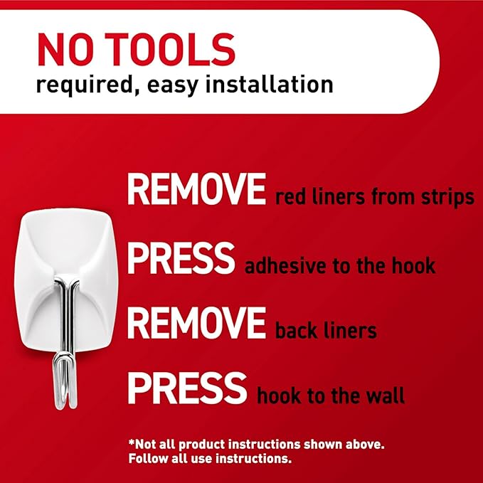 Command Small Wire Toggle Hooks, 4 Hooks and 5 Strips, Damage-Free Hanging Wall - Image 6