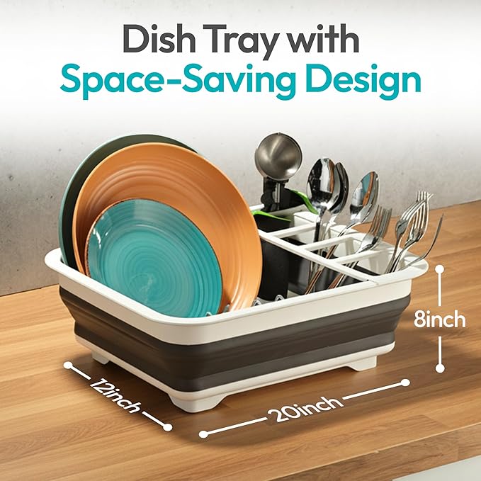 Masirs Pop-Up Collapsible Dish Drying Rack - Image 5