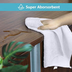 HOMEXCEL White Microfiber Cleaning Cloth, 8 Pack Cleaning Towels - Image 4