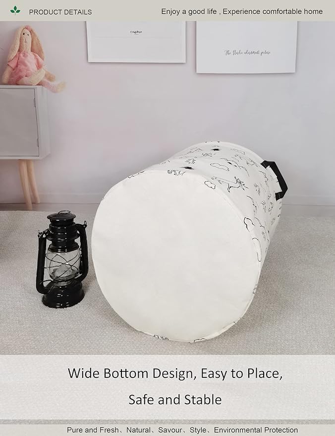 Round Fabric Storage Bin, Decorative Basket, Organizer Basket - Image 5