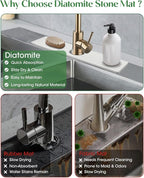 Stone Drying Mat for Kitchen Faucet: Diatomite Stone Drying Tray - Image 5