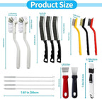 15Pcs Crevice Cleaning Brush Set, Hard Bristle Scrub Brushes Tools - Image 3