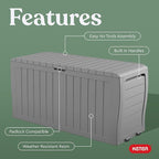 Keter Marvel Plus 71 Gallon Resin Outdoor Storage Box for Patio, Balcony & Garden – Weather‑Resistant Deck Box for Cushions, Pillows, Pool Floats & Tools, Light Grey - Image 4