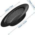 2 Pcs Black Stainless Steel Mesh Sink Drain Strainer, 4.5" Top / 3" Kitchen - Image 5