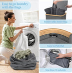 Yecaye 100L Large Capacity Laundry Hamper – Foldable Rolling Laundry Basket - Image 6