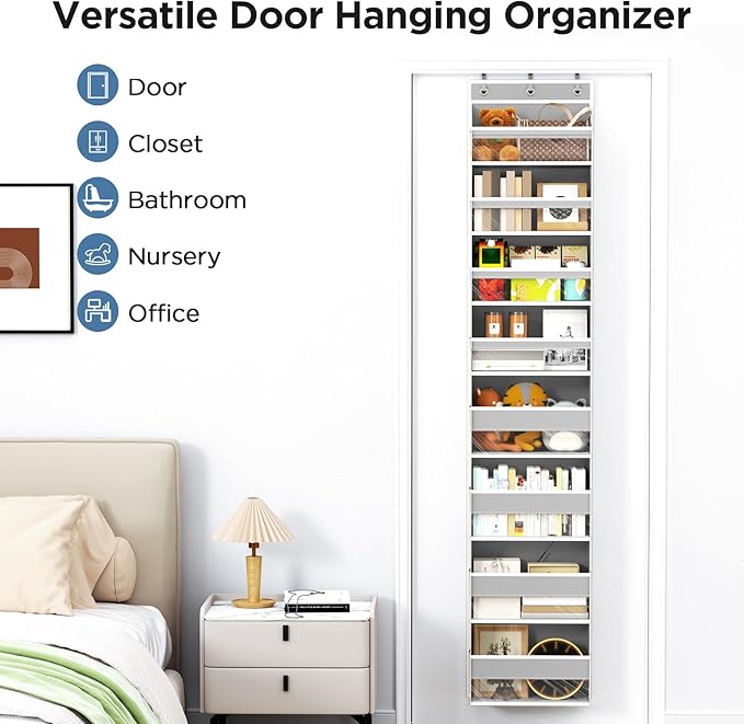 Over The Door Organizer, 8 Shelf Door Hanging Organizers - Image 7