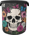 Skull Gothic Laundry Hamper by Gearsly