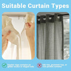 1.2 Inches Curtain Hooks, Sopito 58pcs Metal Drapery Pin and Hook - Image 3