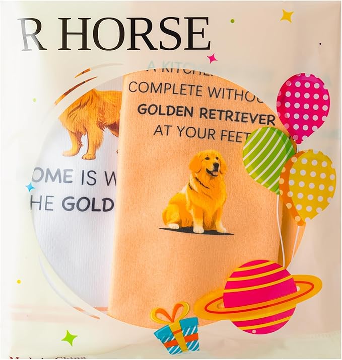 R HORSE Golden Retriever Kitchen Dish Towels - Image 6