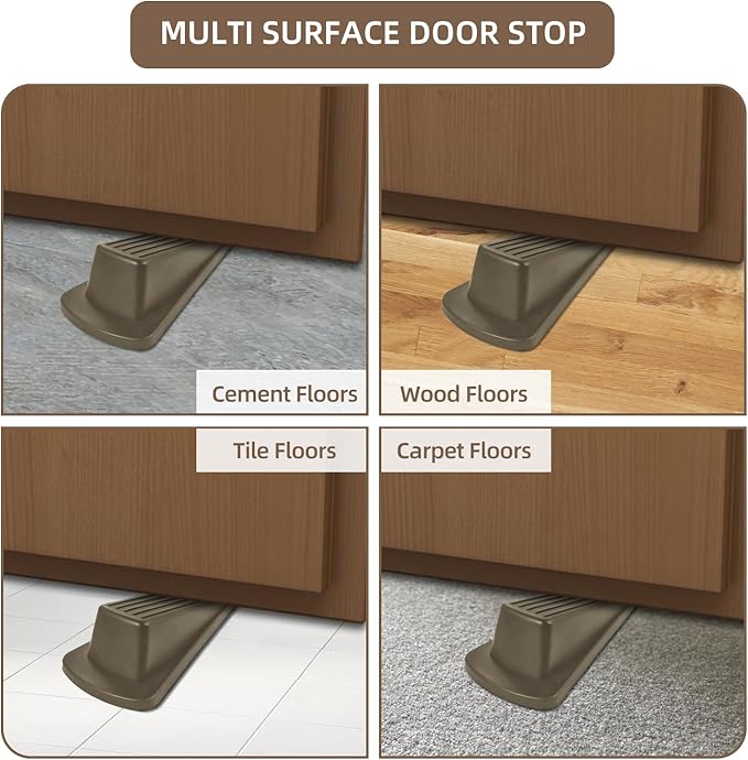 Door Stoppers for Bottom of Door on Floor, Premium Rubber Door Stopper Wedge - Image 5