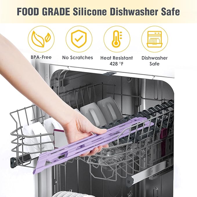 Tomorotec Compact Silicone-Coated Triangle Dish Drying Rack - Image 6