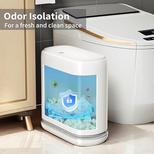 Bathroom Trash Can with Lid, 3 Gallon Small Slim Garbage Bin with - Image 6