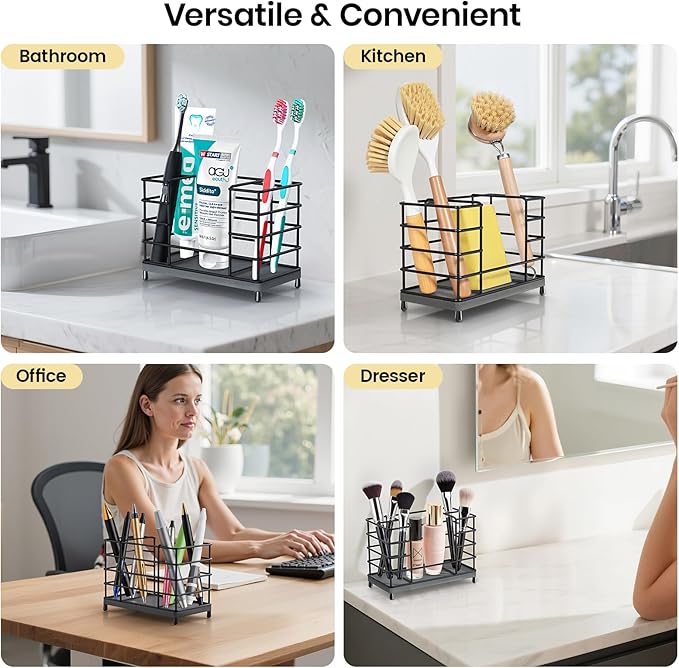 Toothbrush Holder with Quick Drying Mat—Toothbrush and Toothpaste Holders - Image 6